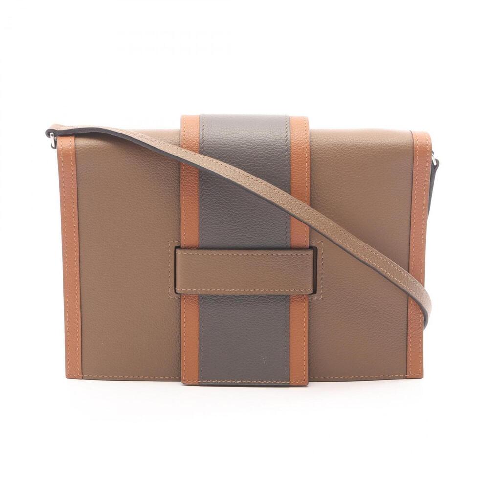 Hermes H Passant Shoulder Bag/Handbag, Leather, Evercolor, Women's, Beige, Gr...